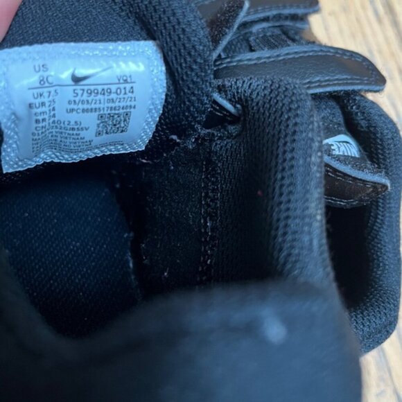 Nike Capri 3 Leather 'Black White' velcro sneakers Sz 8C - Picture 9 of 10